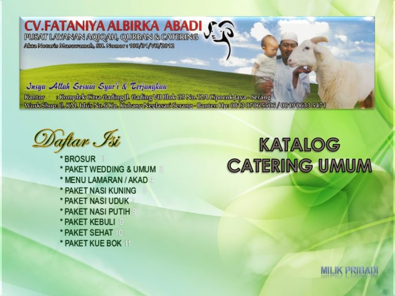 Catalog jasa catering murah serang
