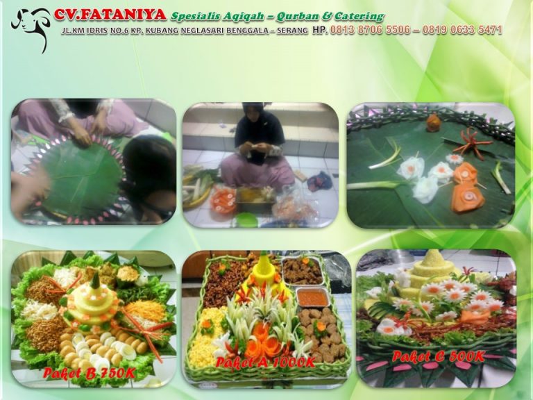 tumpeng daftar menu katalog catering serang cilegon