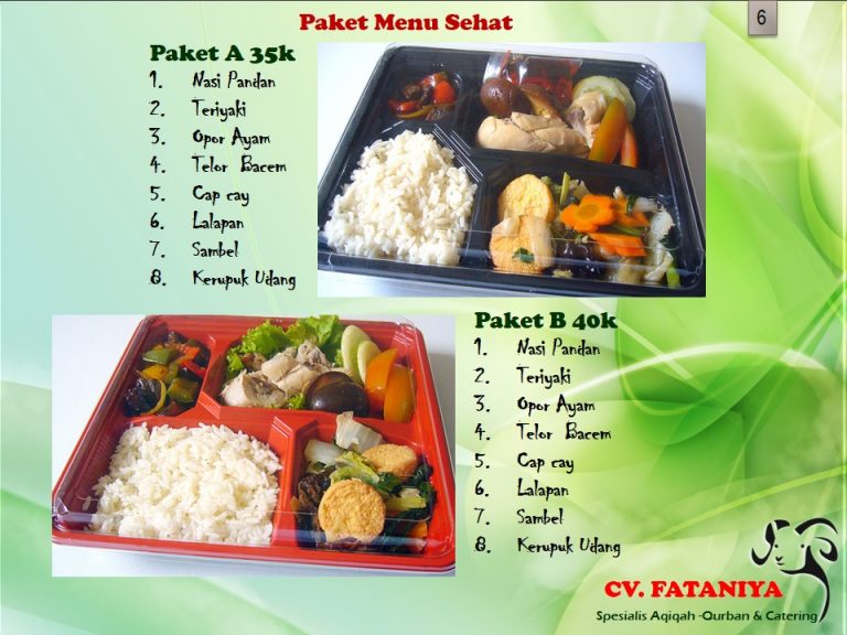 daftar menu katalog catering serang cilegon
