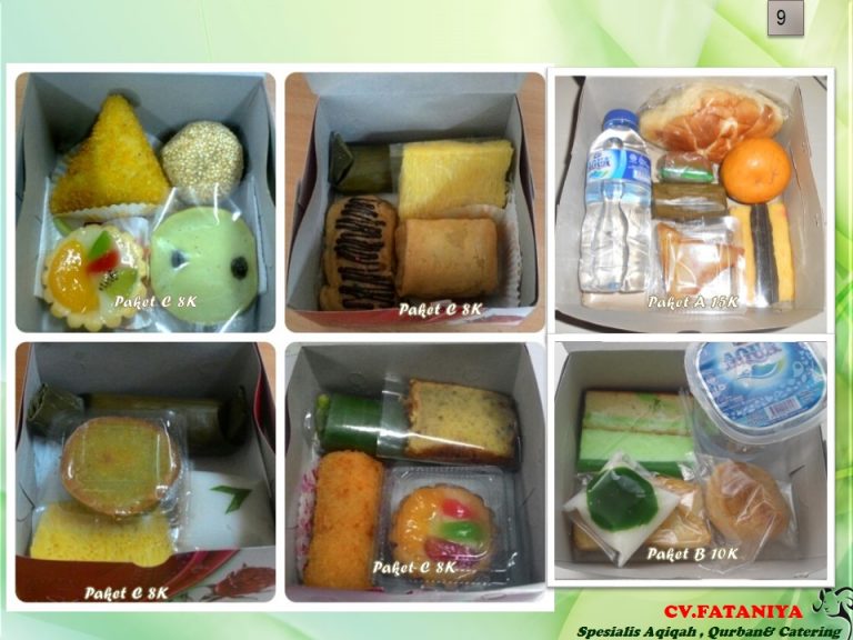 snack daftar menu katalog catering serang cilegon